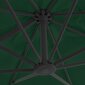 VidaXL dārza saulessargs ar alumīnija kātu, zaļš, 400x300 cm cena un informācija | Saulessargi, markīzes un statīvi | 220.lv