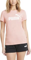 Puma Krekliņi Ess Logo Tee Brid Pink cena un informācija | Sporta apģērbs sievietēm | 220.lv