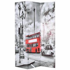 Istabas aizslietnis - vidaXL, 120x170 cm, saliekams, Londona, melnbalts цена и информация | Мобильные стенки | 220.lv