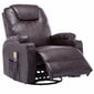 Masāžas šūpuļkrēsls - vidaXL, brūna mākslīgā āda cena un informācija | Atpūtas krēsli | 220.lv