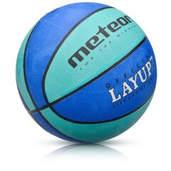 Basketbola bumba Meteor Layup, 7. izmērs, zila cena un informācija | Basketbola bumbas | 220.lv