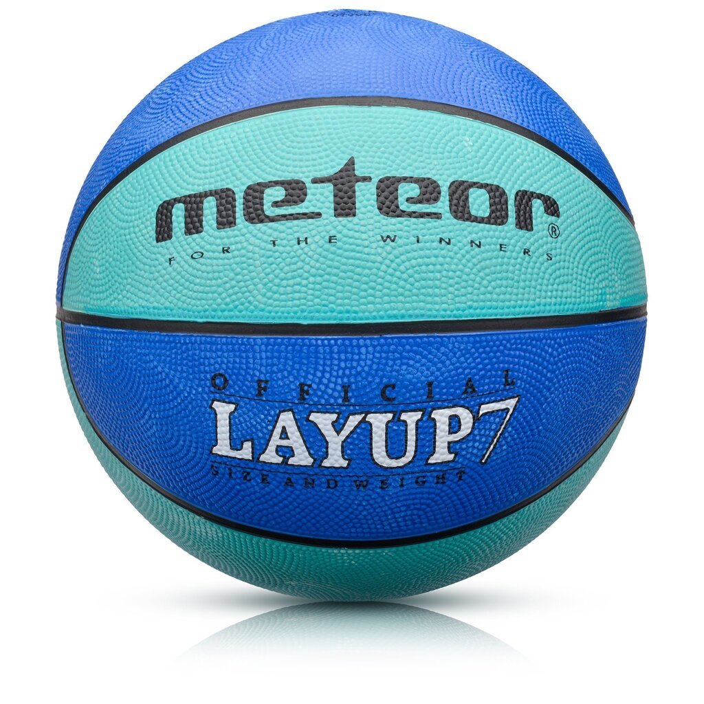 Баскетбольный мяч Meteor Layup, размер 7, синий цена | 220.lv