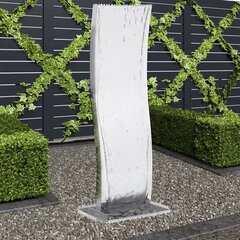Dārza strūklaka ar sūkni - vidaXL, izliekta, nerūsējošs tērauds, 130 cm cena un informācija | Dārza dekori | 220.lv
