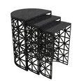 3-ju kafijas galdiņu komplekts Kalune Design 845(I), melns