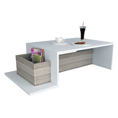 Kafijas galdiņš Kalune Design 731, baltas/smilškrāsas cena un informācija | Žurnālgaldiņi | 220.lv