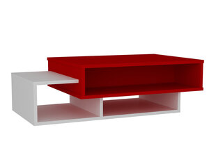 Kafijas galdiņš Kalune Design 731, balts/sarkans cena un informācija | Žurnālgaldiņi | 220.lv