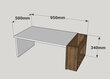 Kafijas galdiņš Kalune Design 745(I), balts/brūns cena un informācija | Žurnālgaldiņi | 220.lv