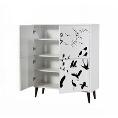 Шкаф Kalune Design 869, 111 см, темно-коричневый/белый цена и информация | Шкафчики в гостиную | 220.lv