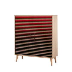 Шкафчик Kalune Design 863 (I), 111 см, цвета дуба/темно-красный цена и информация | Шкафчики в гостиную | 220.lv