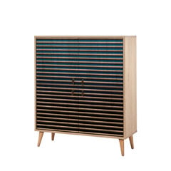 Шкаф Kalune Design 863 (I), 111 см, дуб/синий цена и информация | Шкафчики в гостиную | 220.lv