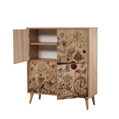 Шкаф Kalune Design 863 (I), 111 см, дуб/коричневый цена и информация | Шкафчики в гостиную | 220.lv