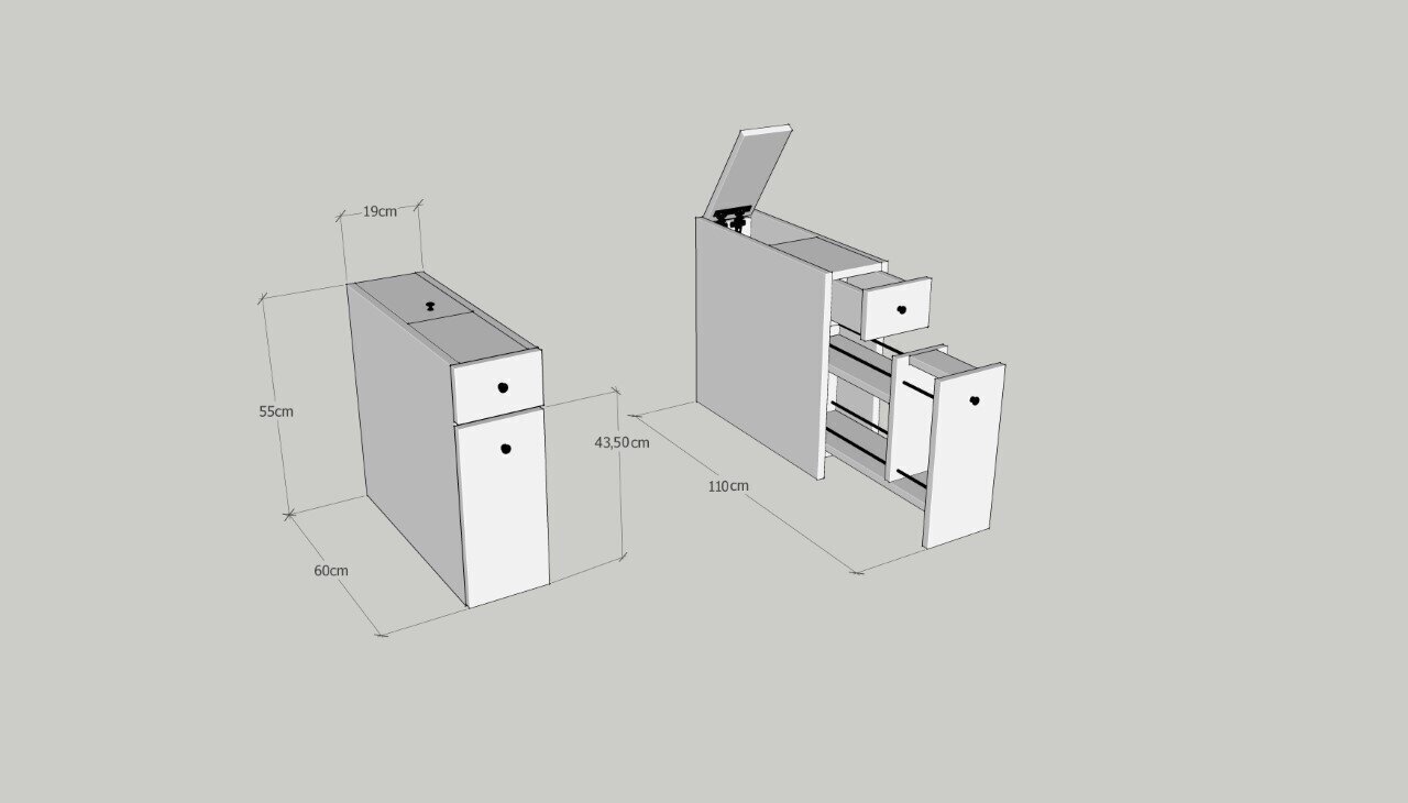 Grīdas vannas istabas skapītis Kalune Design 854, tumši brūns cena un informācija | Vannas istabas skapīši | 220.lv