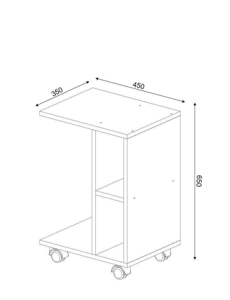 Kafijas galdiņš Kalune Design 756(III), balts цена и информация | Žurnālgaldiņi | 220.lv