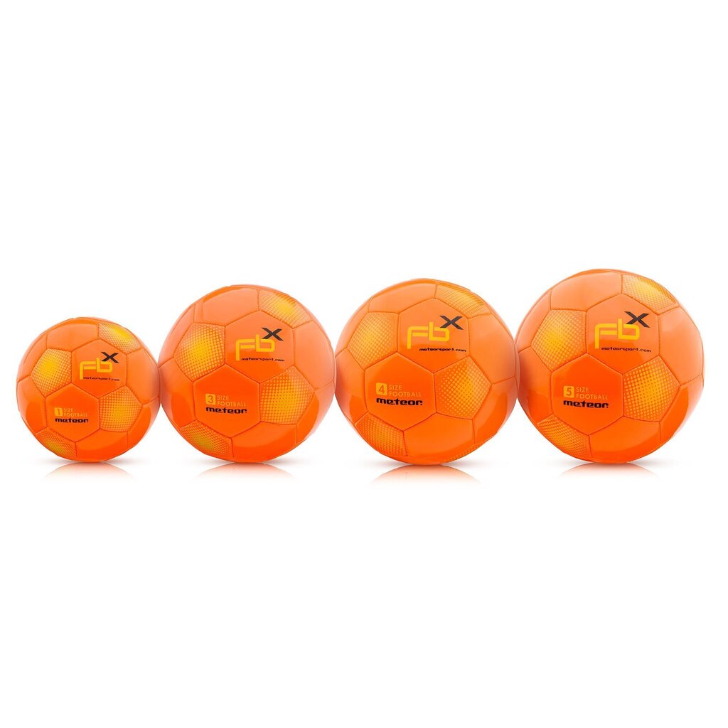 Futbola bumba Meteor FBX, 4. izmērs, oranža cena un informācija | Futbola bumbas | 220.lv