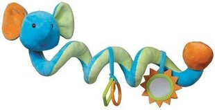 Plīša aktivitātes spirāle 53 cm zilonis Happy People cena un informācija | Rotaļlietas zīdaiņiem | 220.lv