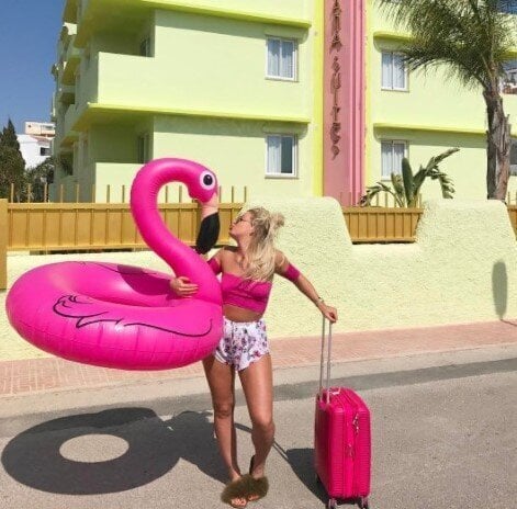 Baseina plosts Bigmouth lielais flamingo 120 cm цена и информация | Piepūšamās rotaļlietas un pludmales preces | 220.lv