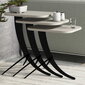 3-ju kafijas galdiņu komplekts Kalune Design 845, melns/smilškrāsas цена и информация | Žurnālgaldiņi | 220.lv
