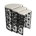 3-ju kafijas galdiņu komplekts Kalune Design 845, smilškrāsas/melns