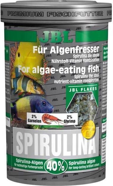 Augu barība zivīm JBL Spirulina Premium 1000 ml цена и информация | Zivju barība | 220.lv