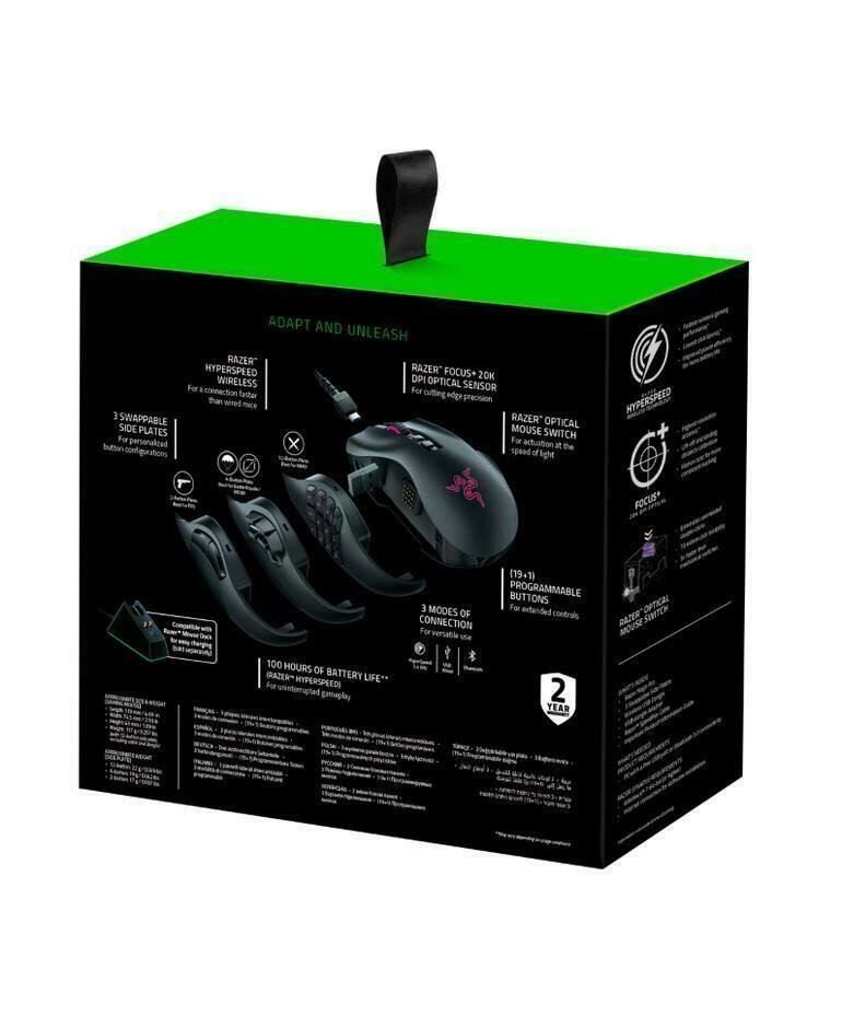 Razer Naga Pro, melns cena un informācija | Peles | 220.lv