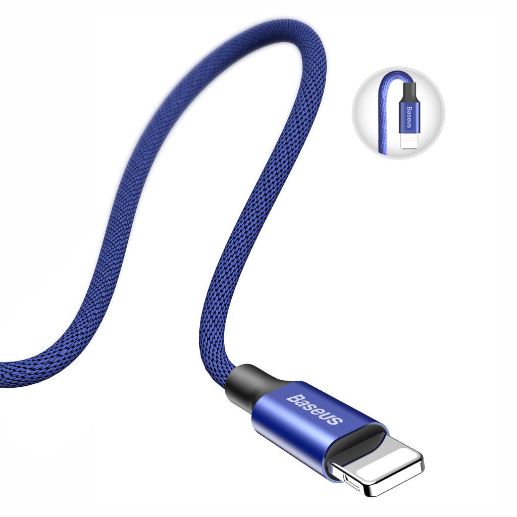 Uzlādes/ datu pārsūtīšanas vads USB - Lightning Baseus Yiven 2A, 1,2 m, tumši zils цена и информация | Savienotājkabeļi | 220.lv