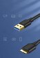 Ugreen USB - micro USB Type B SuperSpeed 3.0 kabelis 1 m melns 10841 cena un informācija | Savienotājkabeļi | 220.lv