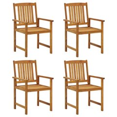 Уличные стулья, 4 шт., коричневые цена и информация | Садовые стулья, кресла, пуфы | 220.lv