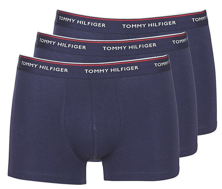 Apakšbikses vīriešiem Tommy Hilfiger Stretch Trunk (3-Pack), zilas цена и информация | Vīriešu apakšbikses | 220.lv