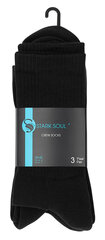 Мужские спортивные носки из чесаного хлопка Stark Soul, 3 пары, черные цена и информация | Мужские носки | 220.lv