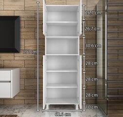 Skapis Kalune Design 869, 191 cm, balts цена и информация | Шкафы | 220.lv