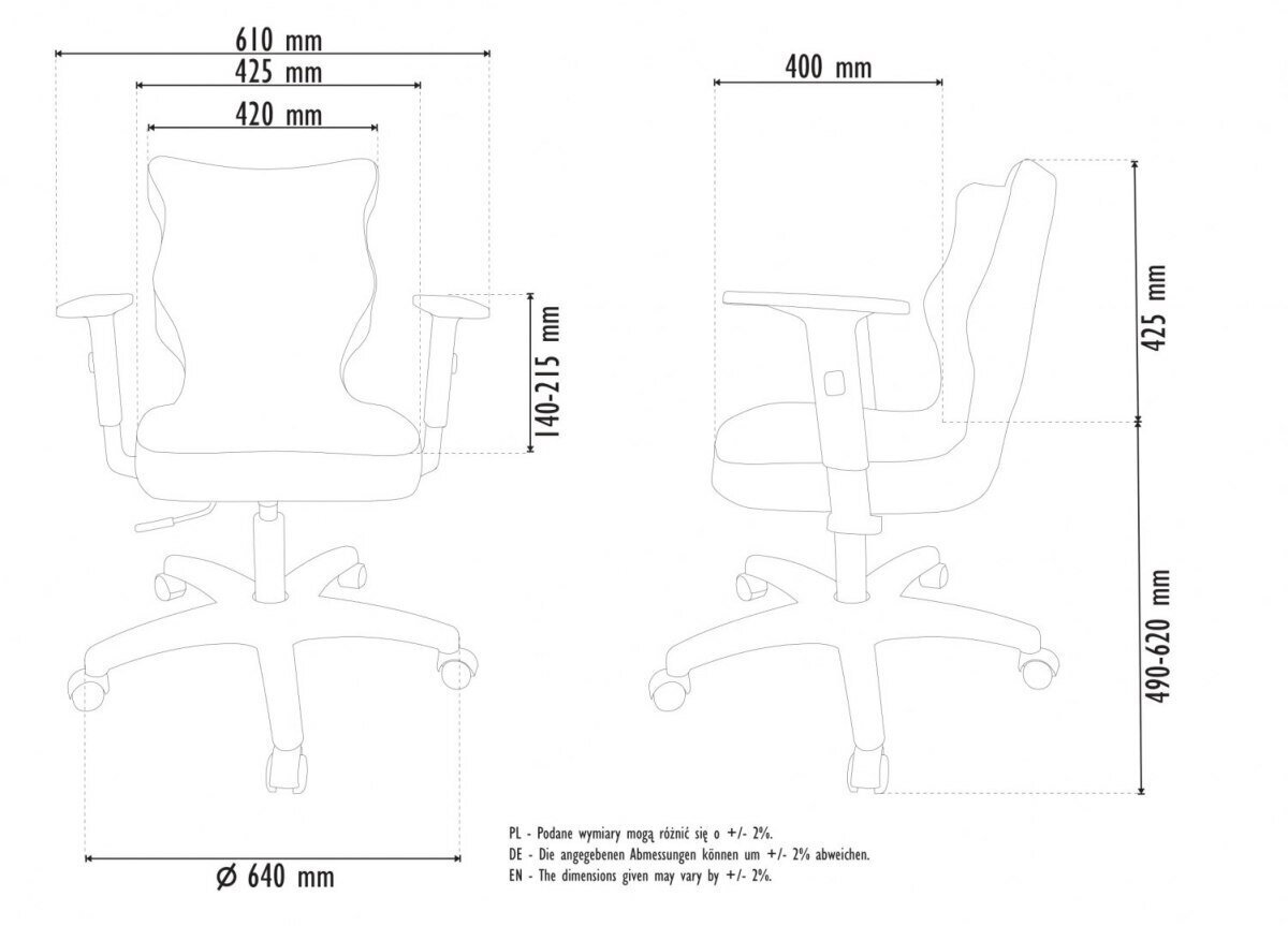 Biroja krēsls Entelo Duo JS33 6, pelēks цена и информация | Biroja krēsli | 220.lv