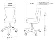 Biroja krēsls Entelo Petit JS08 4, rozā/pelēks cena un informācija | Biroja krēsli | 220.lv