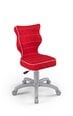 Biroja krēsls Entelo Petit VS09 4, sarkans/pelēks