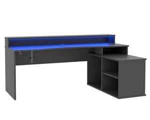 Datorspēļu galds Forte Tezaur TZRB214B3-Z113, melns cena un informācija | Datorgaldi, rakstāmgaldi, biroja galdi | 220.lv