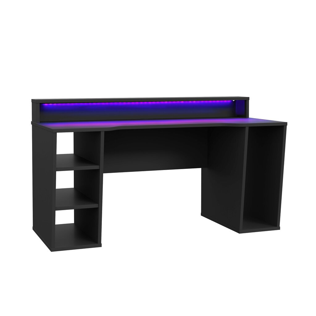 Datorspēļu galds Forte Tezaur TZRB216B3-Z113, melns cena un informācija | Datorgaldi, rakstāmgaldi, biroja galdi | 220.lv