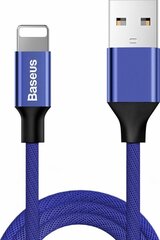 Uzlādes/ datu pārsūtīšanas vads USB - Lightning Baseus Yiven 1.8m, 2A, zils цена и информация | Кабели для телефонов | 220.lv