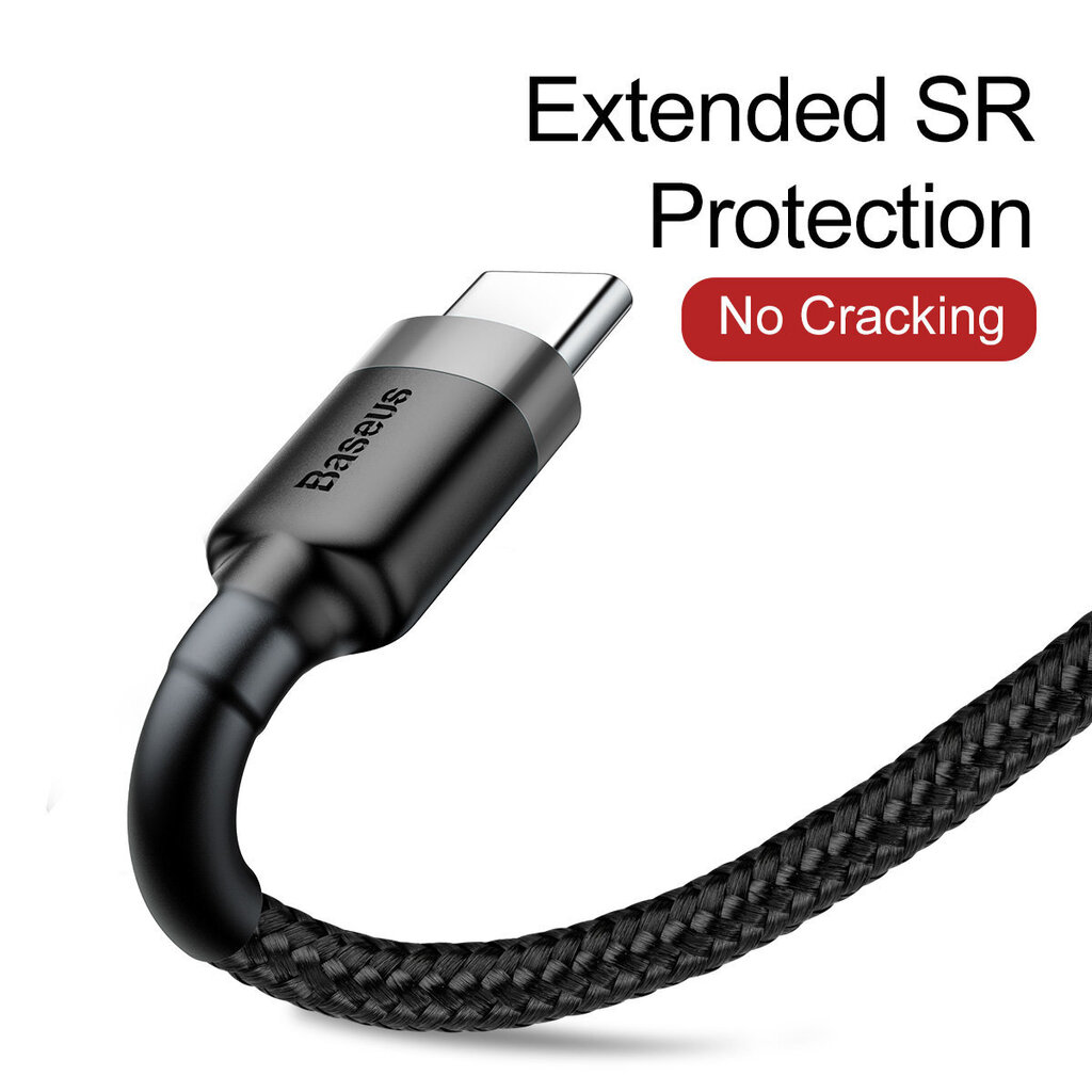 Baseus Durable Nylon Braided Wire, USB - C, 0,5 m цена и информация | Savienotājkabeļi | 220.lv