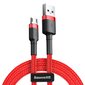 Baseus USB kabelis Durable Nylon Braided Wire Usb / Micro Usb Qc3.0 1.5A 2M sarkans CAMKLF-C09 cena un informācija | Savienotājkabeļi | 220.lv