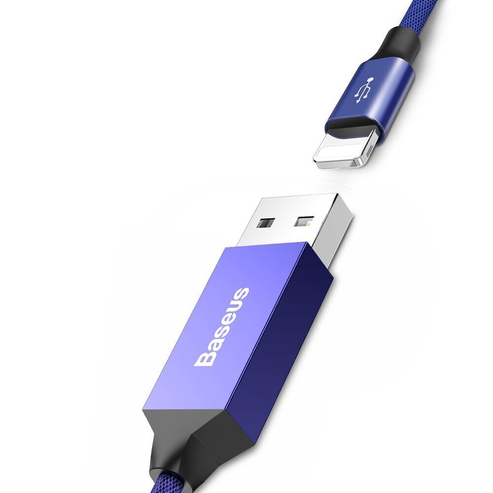 Uzlādes/ datu pārsūtīšanas vads Baseus Artistic USB / Lightning 5 m, zils cena un informācija | Savienotājkabeļi | 220.lv