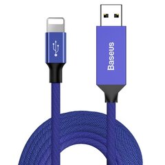 Кабель для зарядки/передачи данных Baseus Artistic USB/Lightning, 5 м, синий цена и информация | Кабели для телефонов | 220.lv