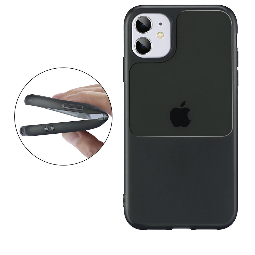 Telefona vāciņš priekš Apple iPhone 11 Pro Max - Window Case, melns cena un informācija | Telefonu vāciņi, maciņi | 220.lv