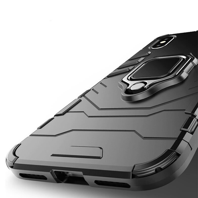 Telefona vāciņš Ring Armor priekš Huawei P smart 2019, melns cena un informācija | Telefonu vāciņi, maciņi | 220.lv