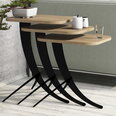 3-ju kafijas galdiņu komplekts Kalune Design 845, brūns/melns