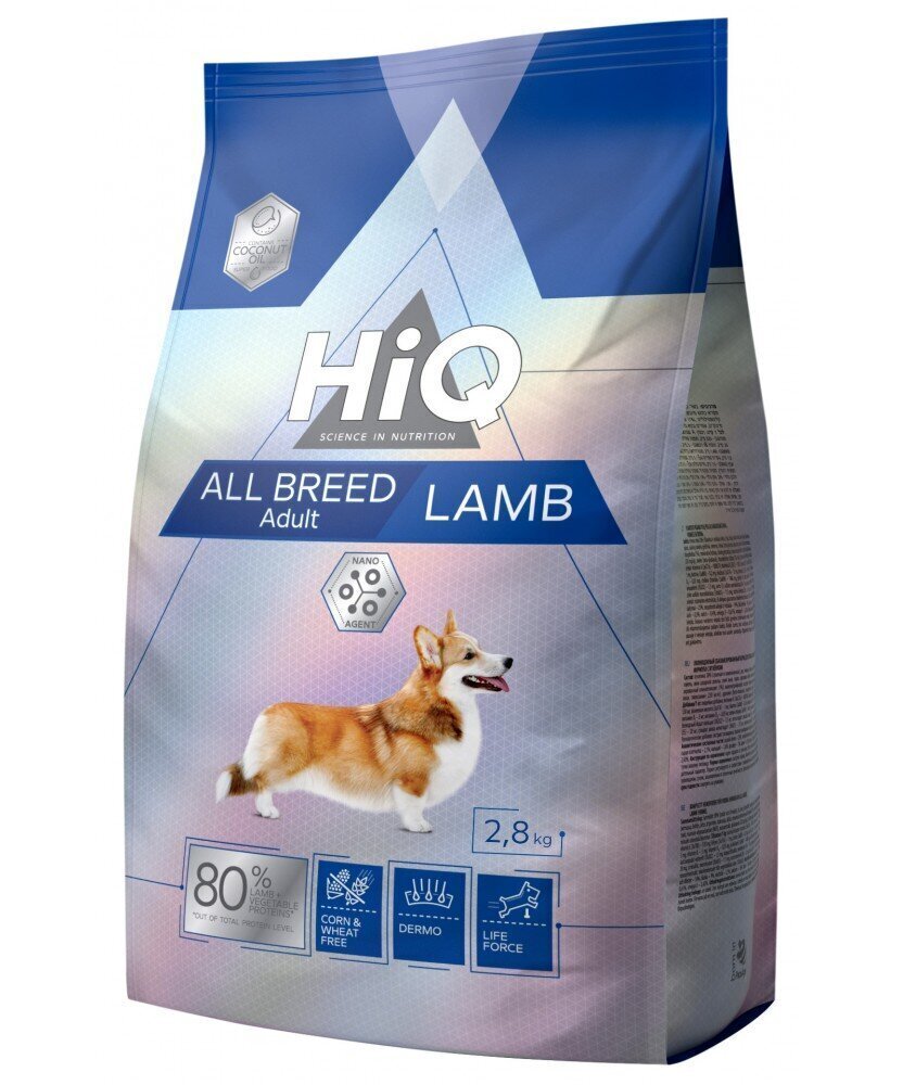 HiQ sausā barība ar jēru visu šķirņu pieaugušiem suņiem All Breed Adult Lamb, 11 kg цена и информация | Sausā barība suņiem | 220.lv