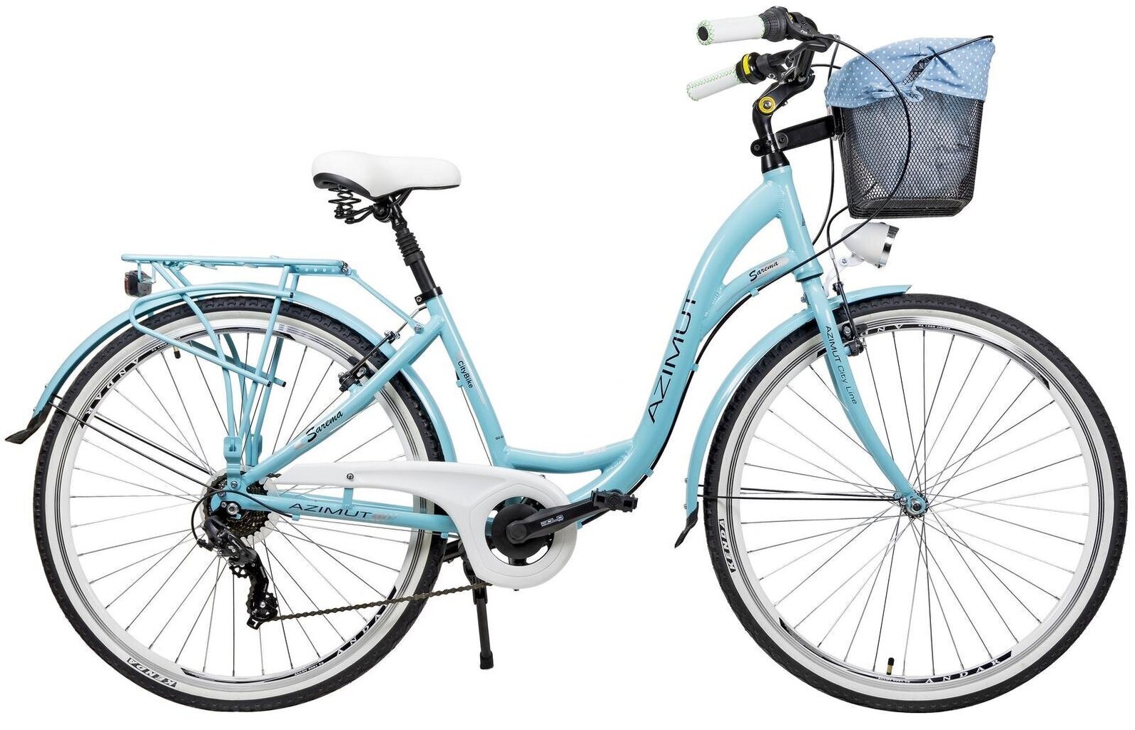 Pilsētas velosipēds AZIMUT Sarema 28" ALU TX-6 2021, zils cena un informācija | Velosipēdi | 220.lv