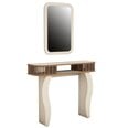 Комплект стола и зеркала Kalune Design 845, бежевый / коричневый