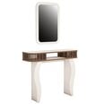 Комплект стола и зеркала Kalune Design 845, белый/коричневый