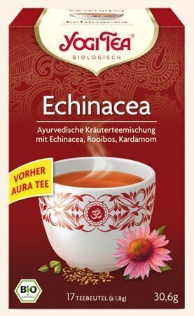 Pikanta ājurvēdiska tēja ar ehināciju Yogi Tea Echinacea, videi draudzīga, 17 maisiņi cena un informācija | Tēja | 220.lv