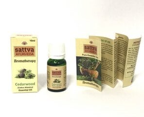 Ciedru ēteriskā eļļa Sattva Ayurveda Cedarwwod, 10 ml cena un informācija | Ēteriskās eļļas, kosmētiskās eļļas, hidrolāti | 220.lv