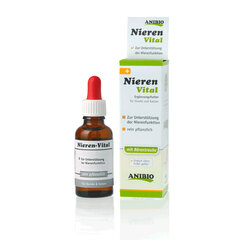 Anibio suņu un kaķu barības papildinājums nieru funkciju uzturēšanai Nieren-Vital, 30 ml cena un informācija | Vitamīni, uztura bagātinātāji, pretparazītu līdzekļi suņiem | 220.lv